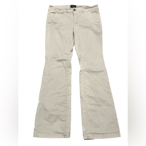 American Eagle Outfitters Denim - American Eagle Kick Boot Women's Khaki Pants Size 12 Long